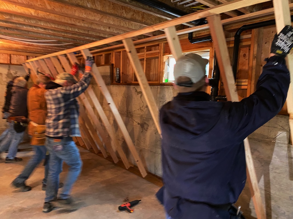 Daylight basement framed, and&nbsp;more!